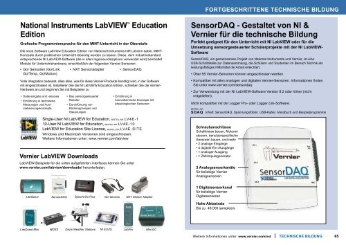 Vernier 2014 Katalog Deutsch