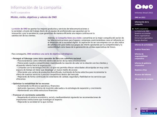 Informe Anual 2011 - Ono