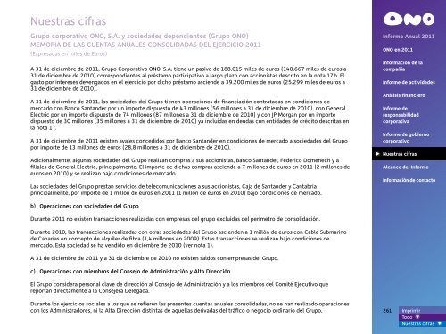 Informe Anual 2011 - Ono