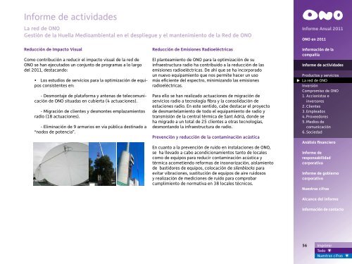 Informe Anual 2011 - Ono