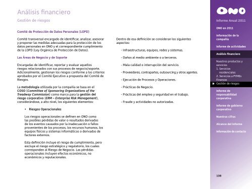 Informe Anual 2011 - Ono