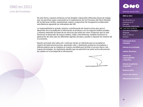 Informe Anual 2011 - Ono