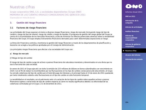 Informe Anual 2011 - Ono