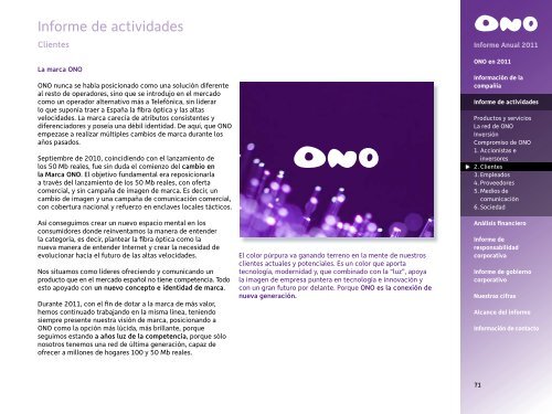 Informe Anual 2011 - Ono