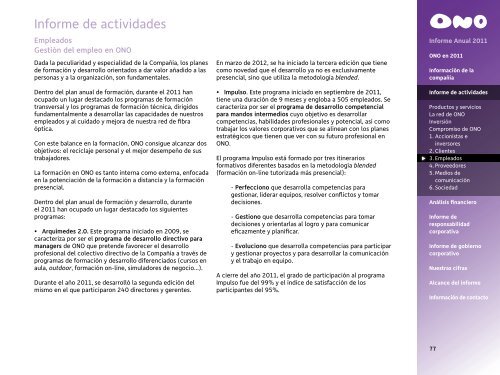 Informe Anual 2011 - Ono