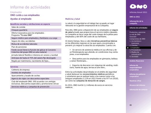 Informe Anual 2011 - Ono