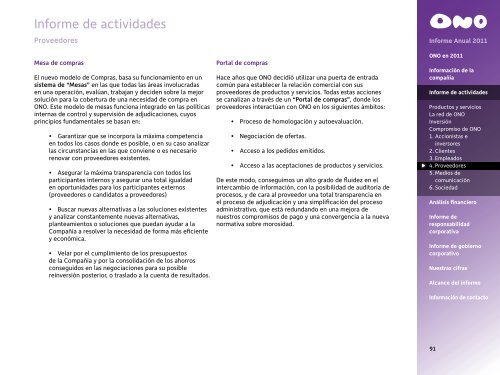 Informe Anual 2011 - Ono