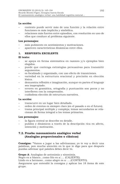 El razonamiento analÃ³gico verbal: una habilidad ... - OnomÃ¡zein