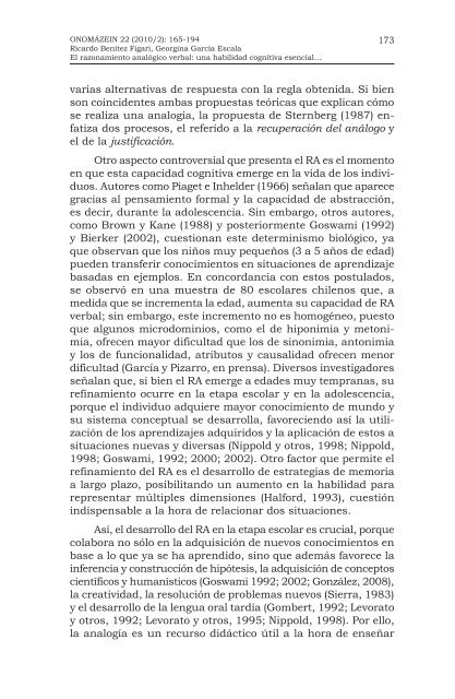 El razonamiento analÃ³gico verbal: una habilidad ... - OnomÃ¡zein