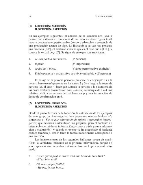 Actos de habla directos e indirectos: el caso de la ... - OnomÃ¡zein