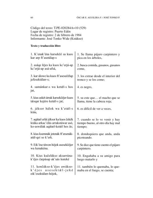 cuento del pÃ¡jaro carpintero y su esposa, la mujer tiuque - OnomÃ¡zein