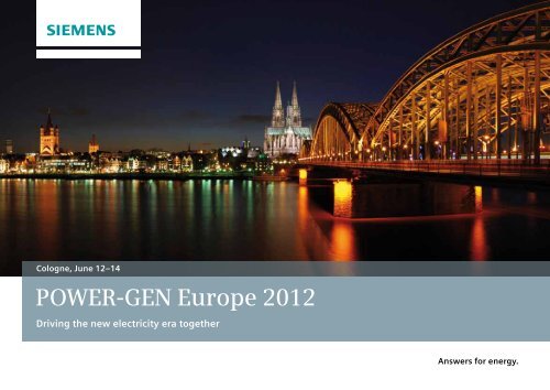 POWER-GEN Europe 2012 Cologne, June 12–14 - Siemens