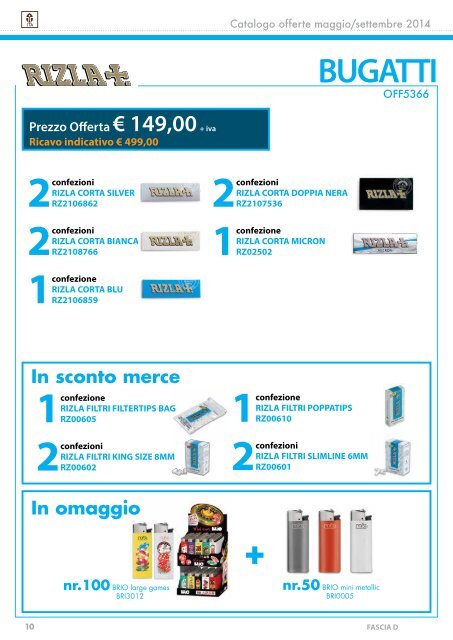 CATALOGO OFFERTE DEFINITIVO MAGGIO/SETTEMBRE 2014