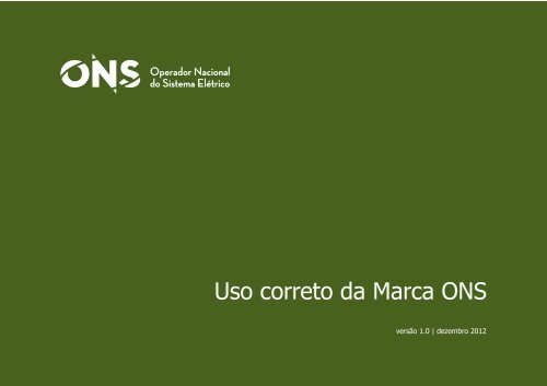 Manual de Uso Correto da Marca - ONS