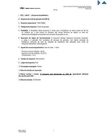 1. ECE 2.46.01 ( Esquema desabilitado) 2. Esquema de corte ... - ONS