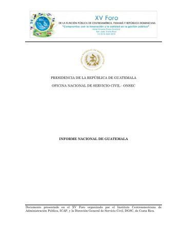 oficina nacional de servicio civil guatemala onsec manual de especificaciones de clases de puestos oficina nacional de servicio civil guatemala onsec manual de especificaciones de clases de puestos