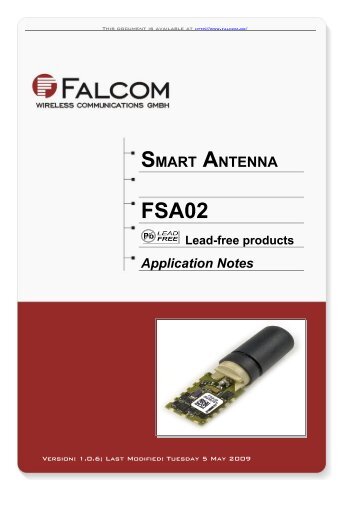 SMART ANTENNA FSA02 Lead-free products Application ... - Falcom