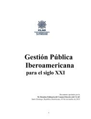 Gestión Pública Iberoamericana para el Siglo XXI - Secretaría de la ...
