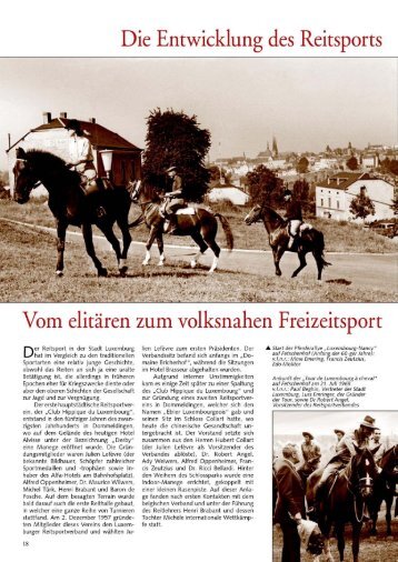 Die Entwicklung des Reitsports - Ons Stad