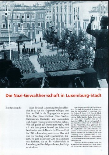 Die Nazi-Gewaltherrschaft in Luxemburg-Stadt - Ons Stad