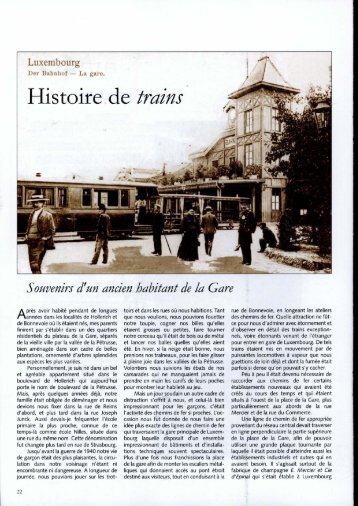 Luxembourg Der Bahnhof-La gare. Histoire de trains - Ons Stad
