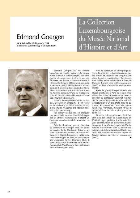 La Collection Luxembourgeoise du MusÃ©e National d ... - Ons Stad