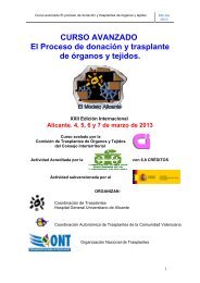 Curso Alicante 2013 - OrganizaciÃ³n Nacional de Trasplantes