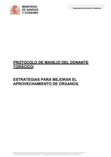 Protocolo de manejo del donante torÃ¡cico - OrganizaciÃ³n Nacional ...
