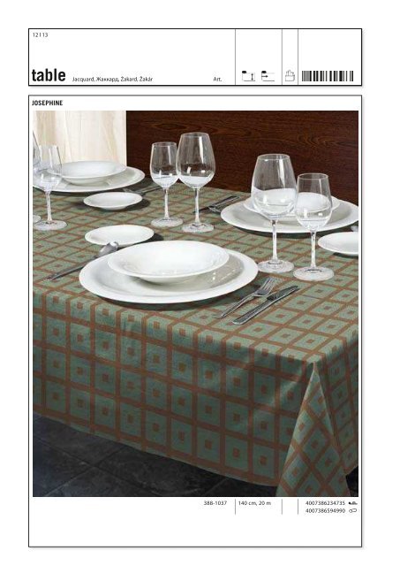 Fleckgeschützte Tischbeläge Stain-resistant table coverings Antivlek ...