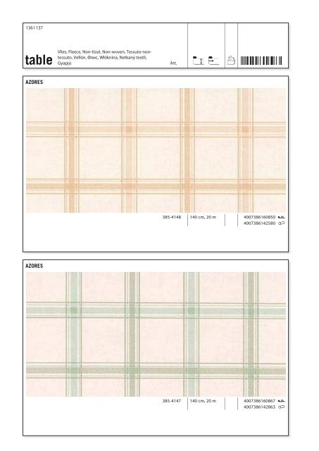 Fleckgeschützte Tischbeläge Stain-resistant table coverings Antivlek ...