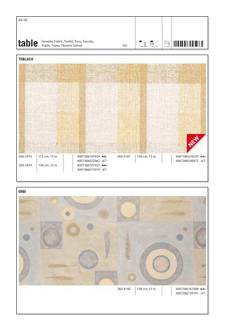 Fleckgeschützte Tischbeläge Stain-resistant table coverings Antivlek ...