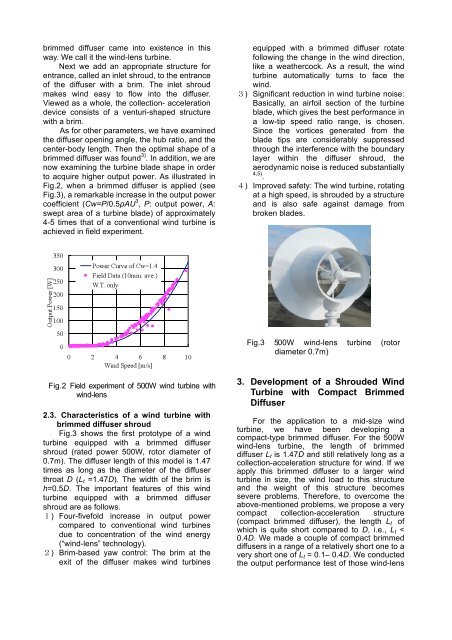 A SHROUDED WIND TURBINE GENERATING HIGH OUTPUT ...