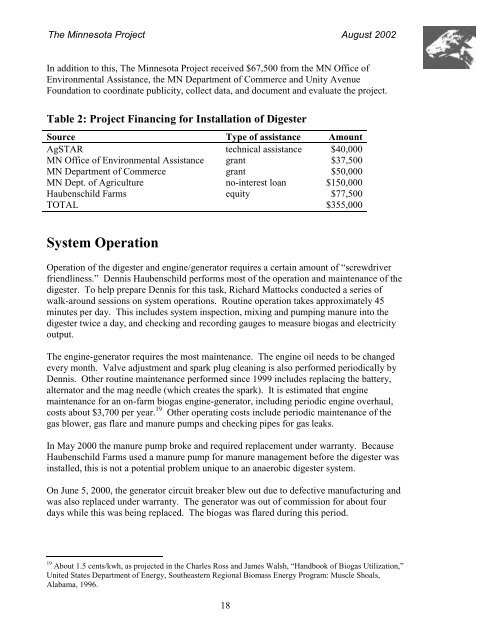 Haubenschild Farms Final Report - The Minnesota Project