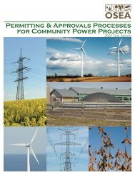 Permitting & Approvals Processes for Community Power ... - OSEA