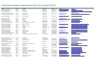 Christmas Bird Count Listing for 2012/13 - Ontario Nature