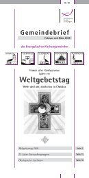 Gemeindebrief - Evangelische Kirchengemeinde Plieningen ...