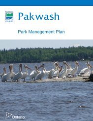 Park Management Plan - Ontario Parks