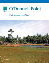 Park Management Plan - Ontario Parks