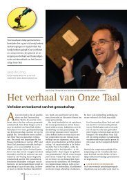 Het verhaal van Onze Taal - Genootschap Onze Taal