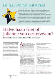 Halve haan friet of julienne van oesterzwam? - Genootschap Onze ...