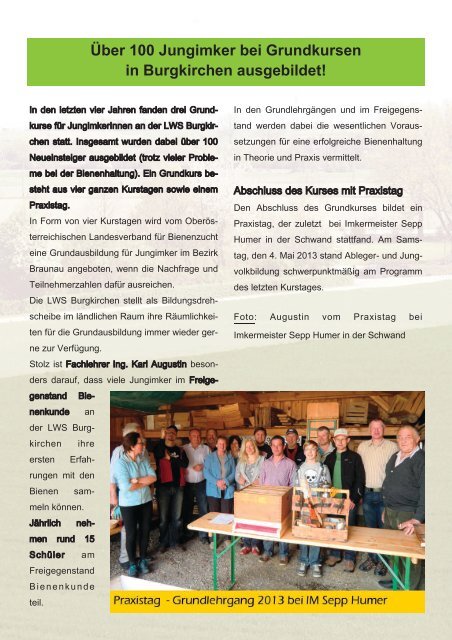 Rundschreiben Juni 2013 - Landwirtschaftliche Berufs- und ...