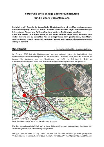 Forderung eines ex-lege-Lebensraumschutzes fÃ¼r die Moore ...