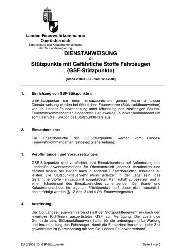 GSF-StÃ¼tzpunkte - OberÃ¶sterreichischer Landesfeuerwehrverband