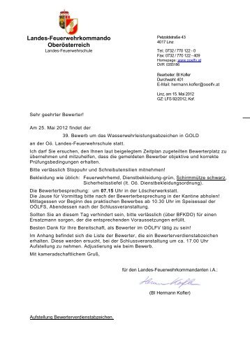 Bewerterinformation - OberÃ¶sterreichischer Landesfeuerwehrverband