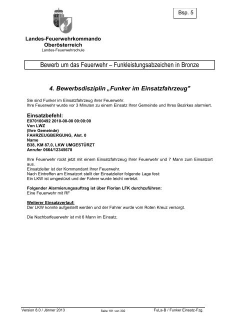 3. Bewerbsdisziplin „Übermittlung von Nachrichten“