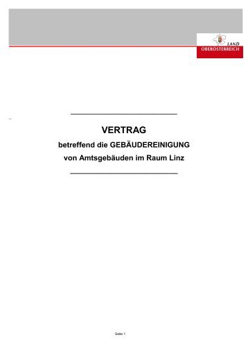 Musterausschreibung Reinigung (145 KB) - Oberösterreichischer ...