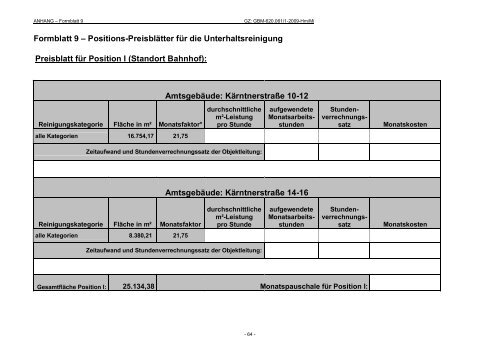 Musterausschreibung Reinigung - Oberösterreichischer ...