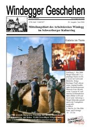 Mitteilungsblatt des Arbeitskreises Windegg im Schwertberger ...