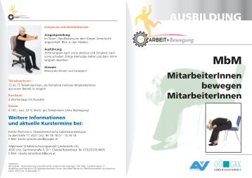MbM AUSBILDUNG - Ãsterreichisches Netzwerk Betriebliche ...