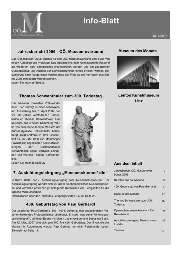 Museumsinfoblatt Nr. 01/2007 - OberÃ¶sterreichischer ...